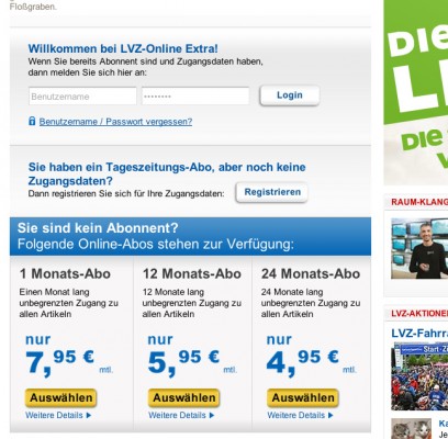 Abomodelle Online. Screenshot, Quelle: lvz.de